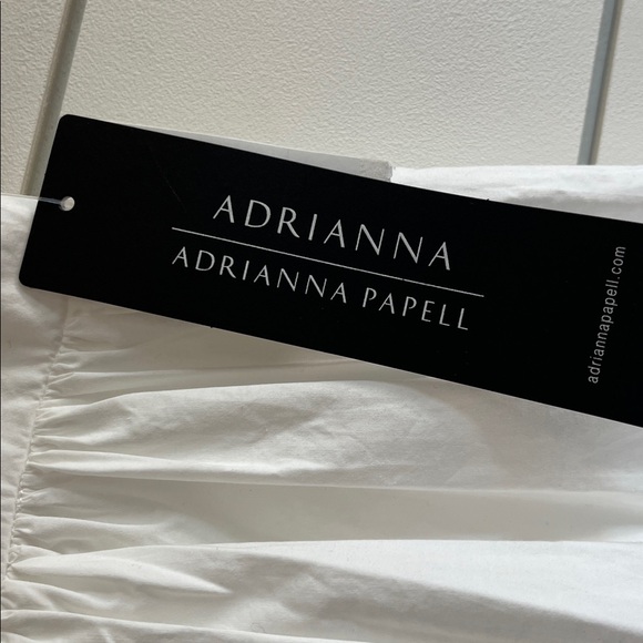 Adrianna Papell White Mini Eyelet Dress with Puff Sleeves NEW - Picture 2 of 7